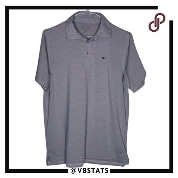 Vineyard Vines Boy's Sankaty Striped Short Sleeve Polo Shirt Multicolor Size 16/ - Picture 1 of 6